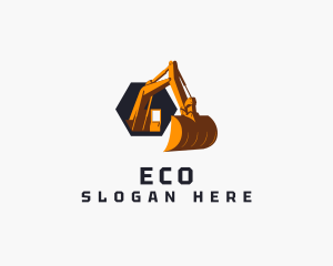 Quarry - Excavator Digger Machinery logo design