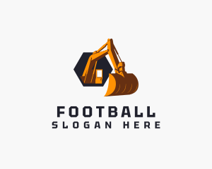 Bulldozer - Excavator Digger Machinery logo design