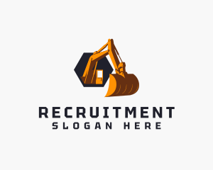 Quarry - Excavator Digger Machinery logo design