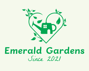 Heart Gardening Sprinkler logo design