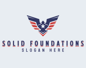 Bald Eagle - American Eagle Wings logo design