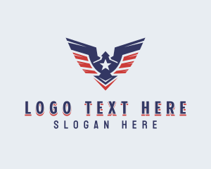 Airline - American Eagle Wings logo design