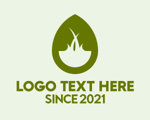Worker - Green Droplet Lawncare logo design