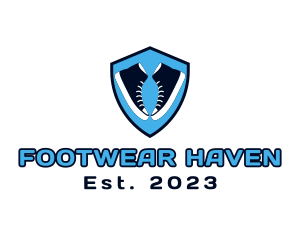 Sneaker Footwear Shield logo design