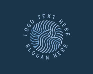 Fluid - Ocean Wave Pattern logo design