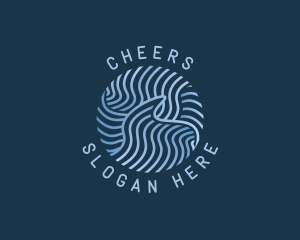 Ocean Wave Pattern Logo