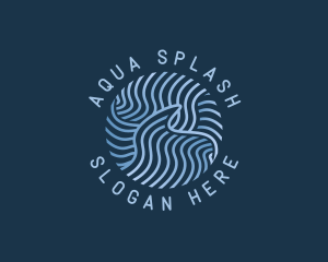 Ocean Wave Splash logo design