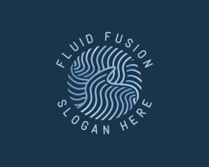 Ocean Wave Splash logo design