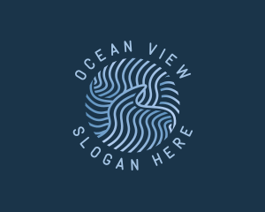 Ocean Wave Splash logo design