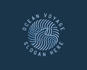 Ocean Wave Splash logo design