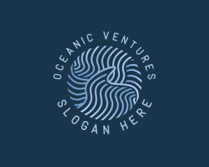 Ocean Wave Splash logo design