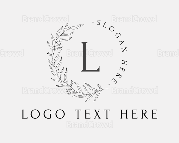 Elegant Luxury Leaves Lettermark Logo