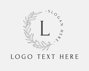 Wedding - Elegant Luxury Leaves Lettermark logo design