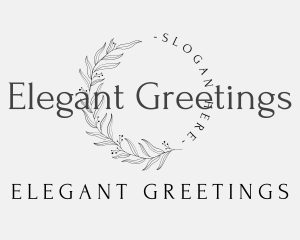 Elegant Luxury Leaves Lettermark logo design