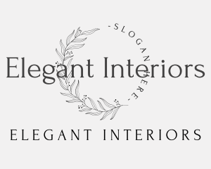 Elegant Luxury Leaves Lettermark logo design