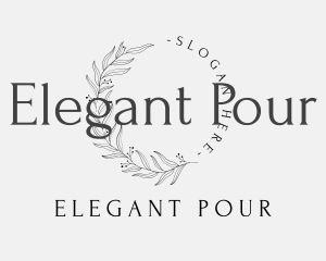 Elegant Luxury Leaves Lettermark logo design