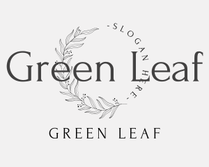Botany - Elegant Luxury Leaves Lettermark logo design