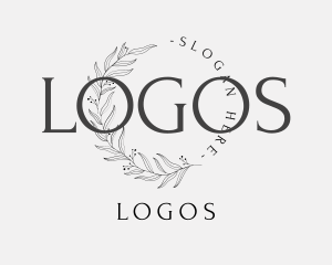 Lifestyle - Elegant Luxury Leaves Lettermark logo design