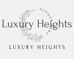 Elegant Luxury Leaves Lettermark logo design