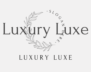 Elegant Luxury Leaves Lettermark logo design