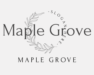 Elegant Luxury Leaves Lettermark logo design