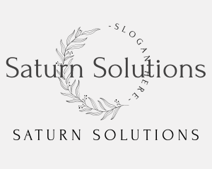 Elegant Luxury Leaves Lettermark logo design