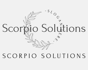 Elegant Luxury Leaves Lettermark logo design