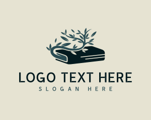 Review Center - Tree Educational Book logo design