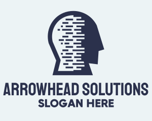 Blue Head Mind logo design