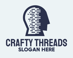 Blue Head Mind logo design