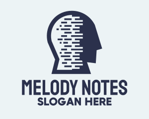 Notes - Blue Head Mind logo design