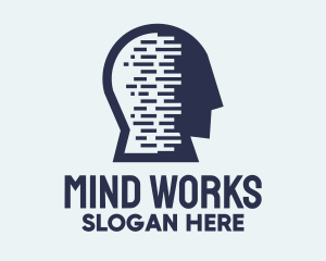 Mind - Blue Head Mind logo design