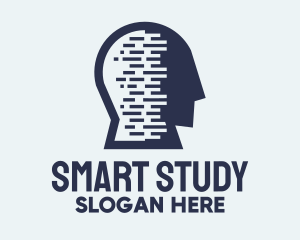 Study - Blue Head Mind Profile logo design
