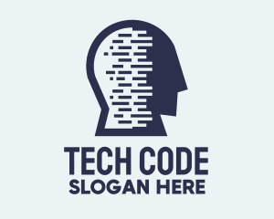 Code - Blue Head Mind logo design