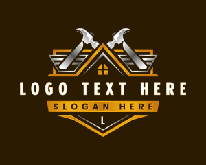 Tool - Roofing Carpentry Hammer logo design