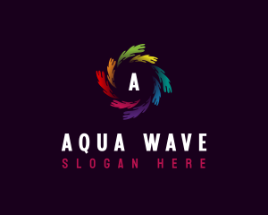 Spiral Rainbow Wave logo design