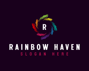 Spiral Rainbow Wave logo design