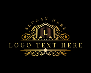 Gold - Floral Crest Boutique logo design