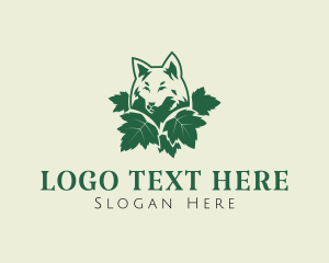 Leaves - Eco Wild Wolf logo design