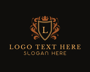 Hotel - Elegant Ornament Shield logo design