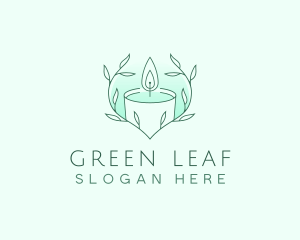 Candle Wax Leaf logo design