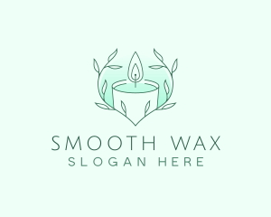 Candle Wax Leaf logo design