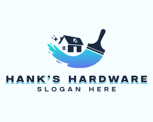 Hardware House Paintbrush logo design