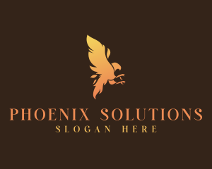 Phoenix - Blazing Flame Phoenix logo design