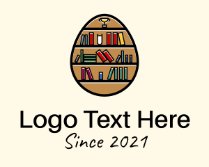 Easter - Book Shelf Egg logo design