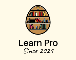 Teach - Book Shelf Egg logo design