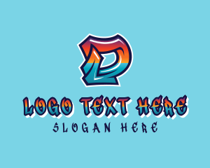 Mural - Urban Letter D logo design