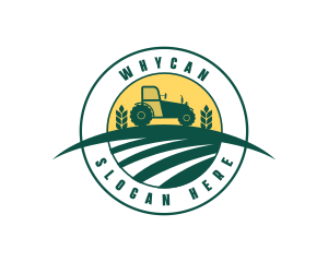 Tractor Crop Harvest Logo