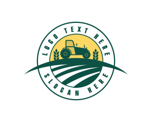 Tractor Crop Harvest Logo