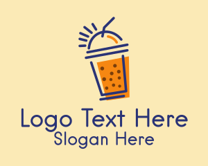 Milk Tea Beverage  Logo